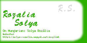 rozalia solya business card