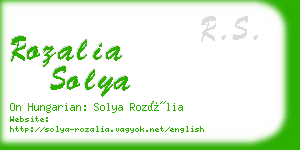rozalia solya business card